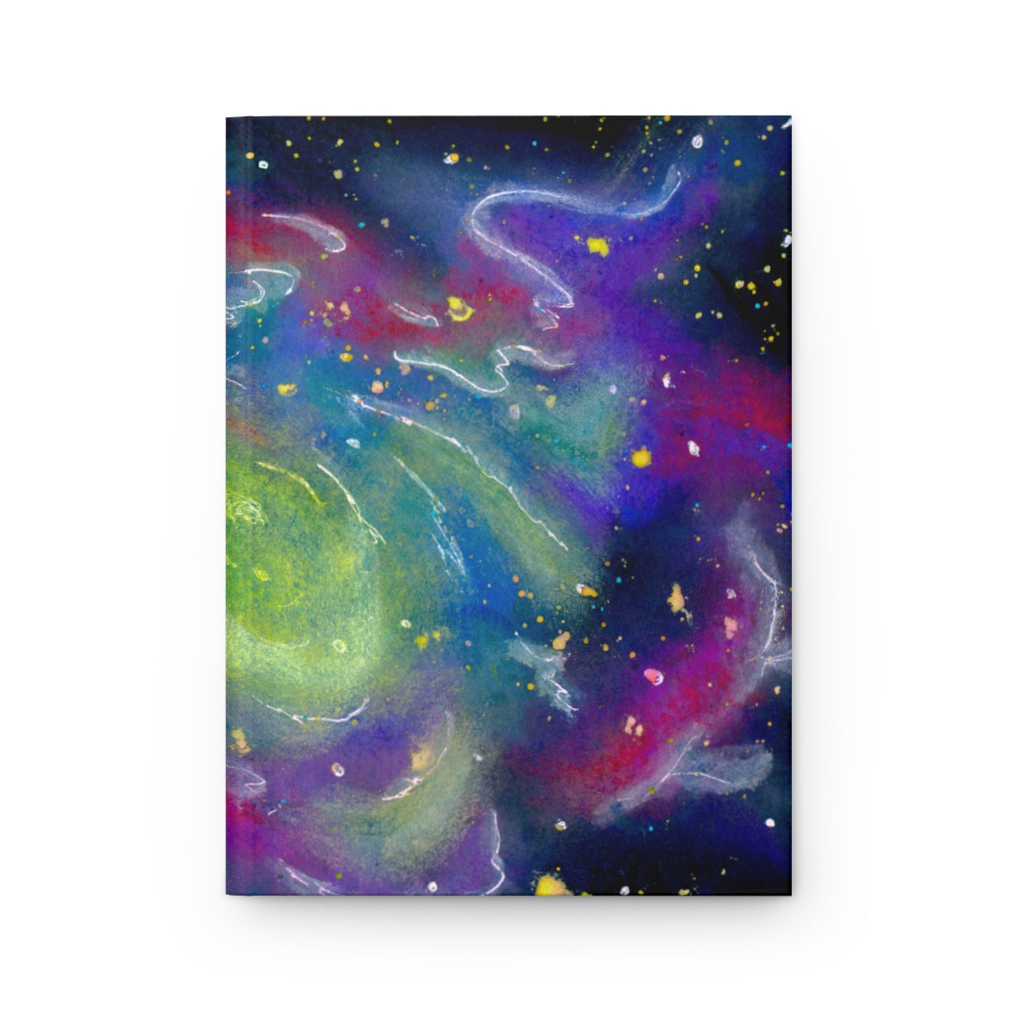 Rainbow Vortex Galaxy Hardcover Journal Matte 150 Pages, Printed Cover