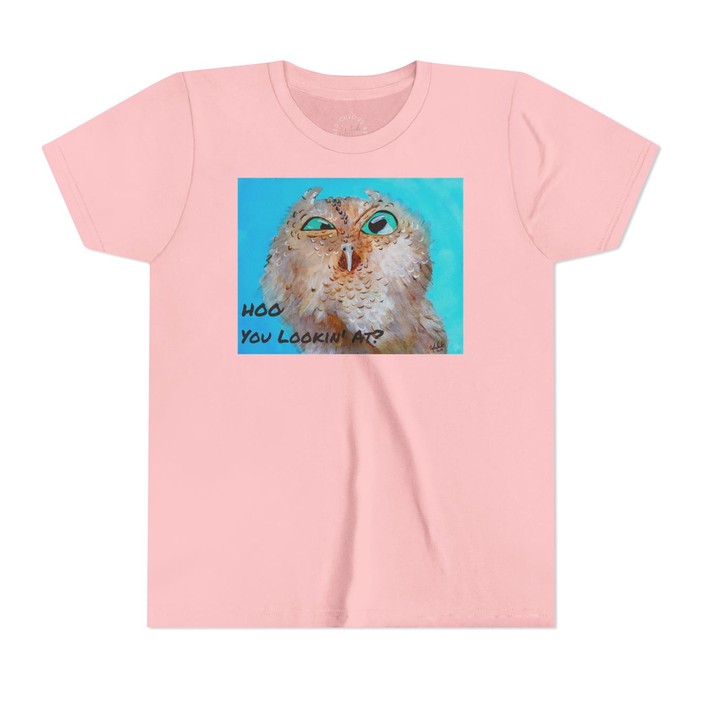 Youth Owl Tee "Hoo You Looking At?" - Cute Kids Graphic T-Shirt