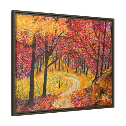 Vibrant Fall Forest Framed Wall Art