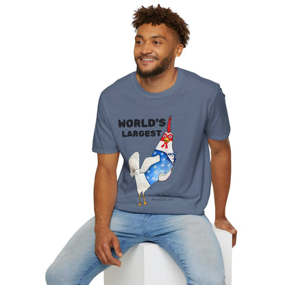 World's Largest Chicken T-Shirt — Funny Patriotic Rooster Tee
