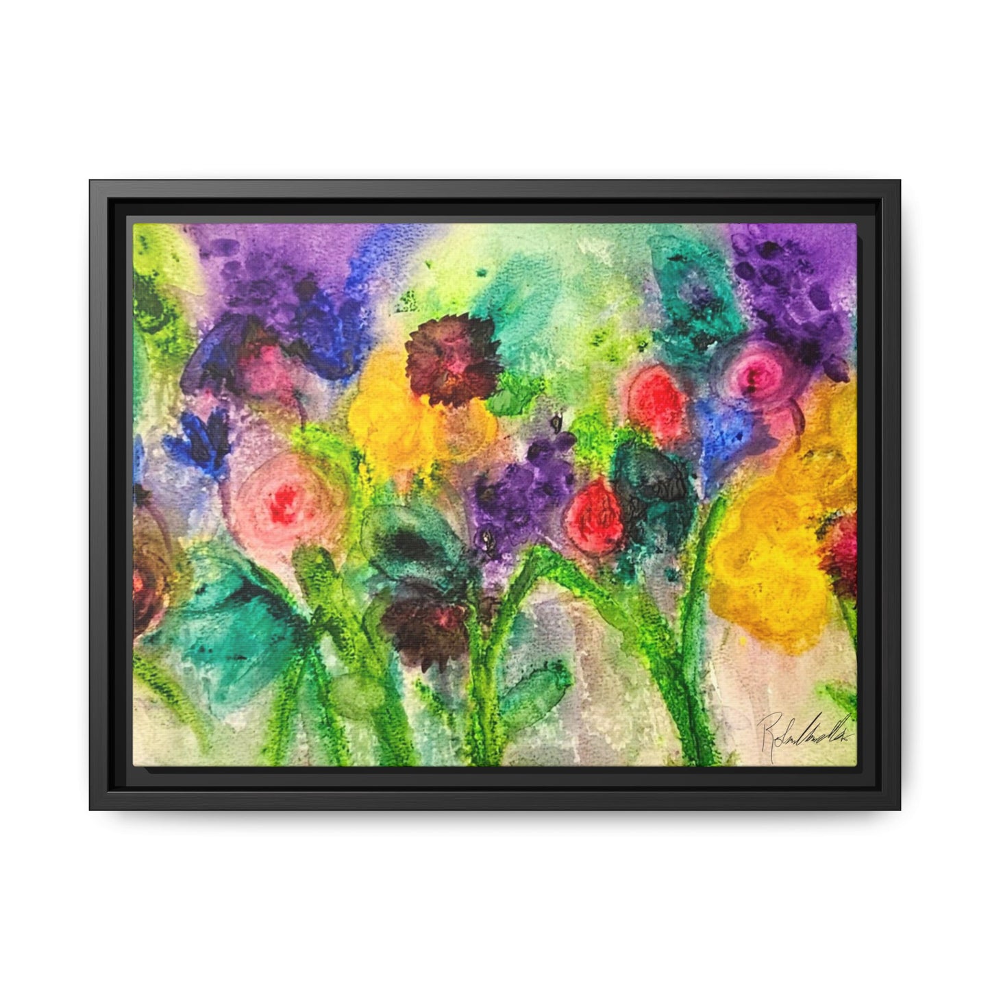 Abstract Flowers Framed Wall Art