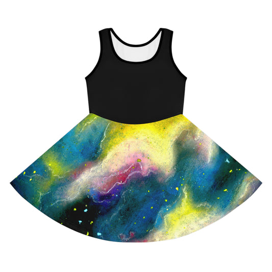 Sunrise Galaxy Girls' Sleeveless Sundress (AOP)