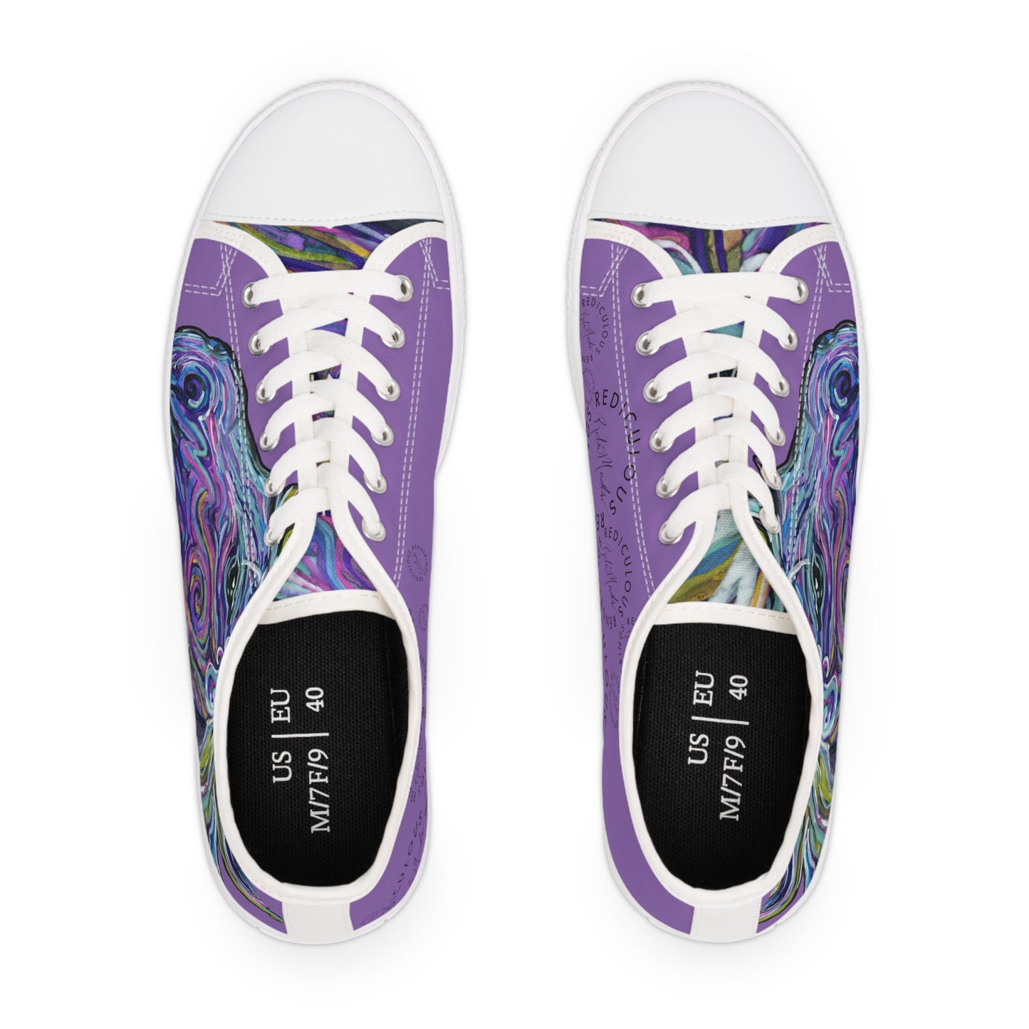 Purple Abstract Horse Unisex Low-Top Sneakers