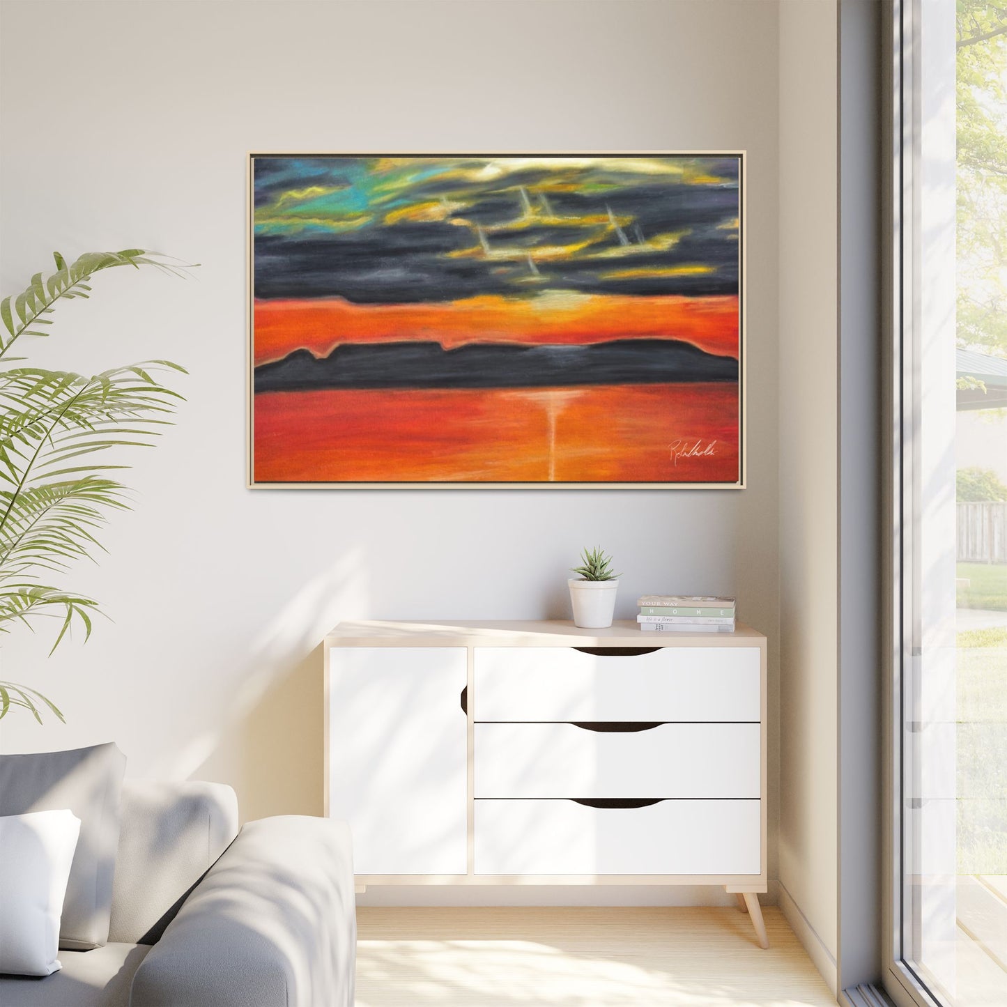 Sleeping Giant at Sunset Framed Wall Art