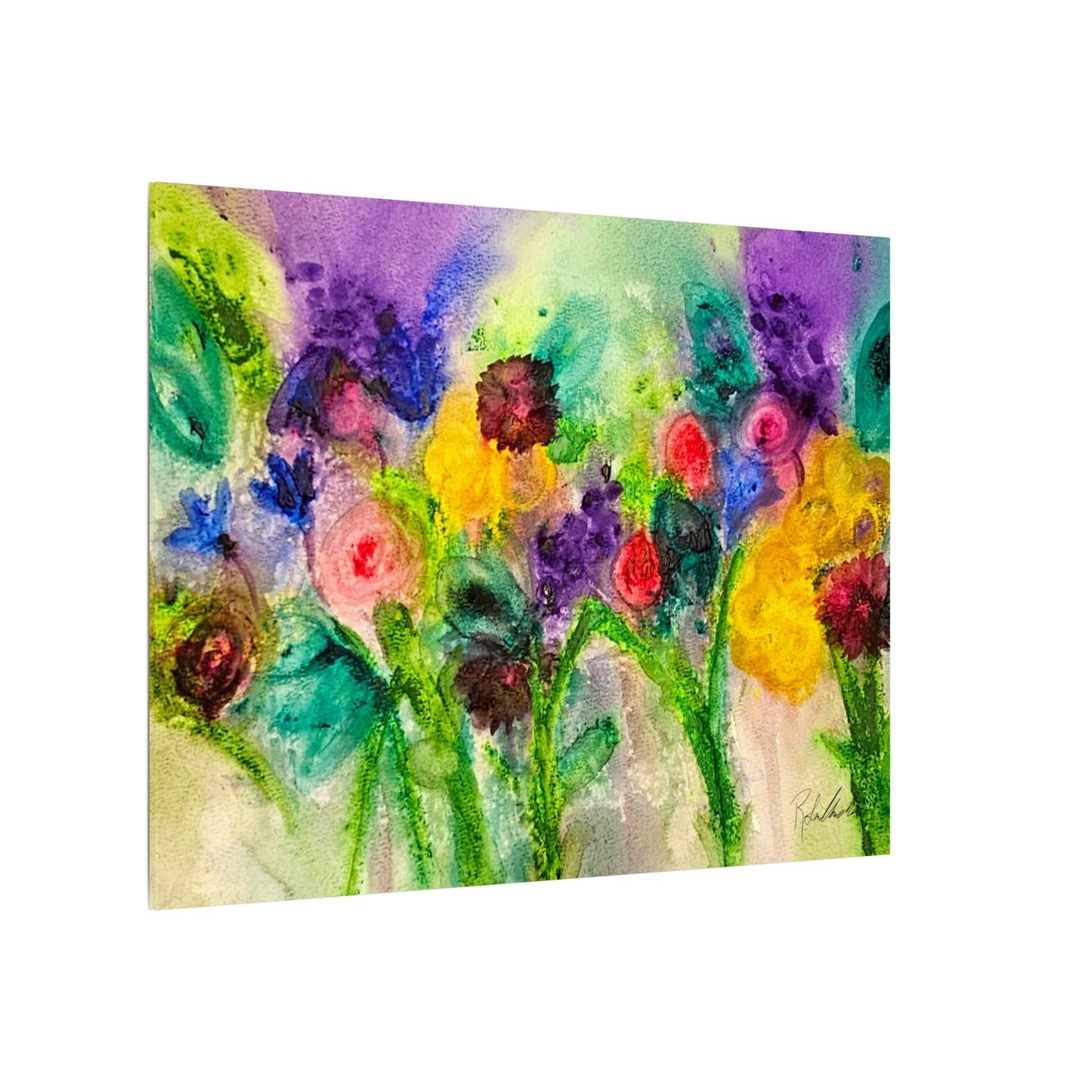 Abstract Flowers Canvas Gallery Wrap