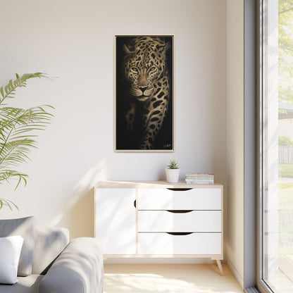 Leopard at Night Framed Wall Art