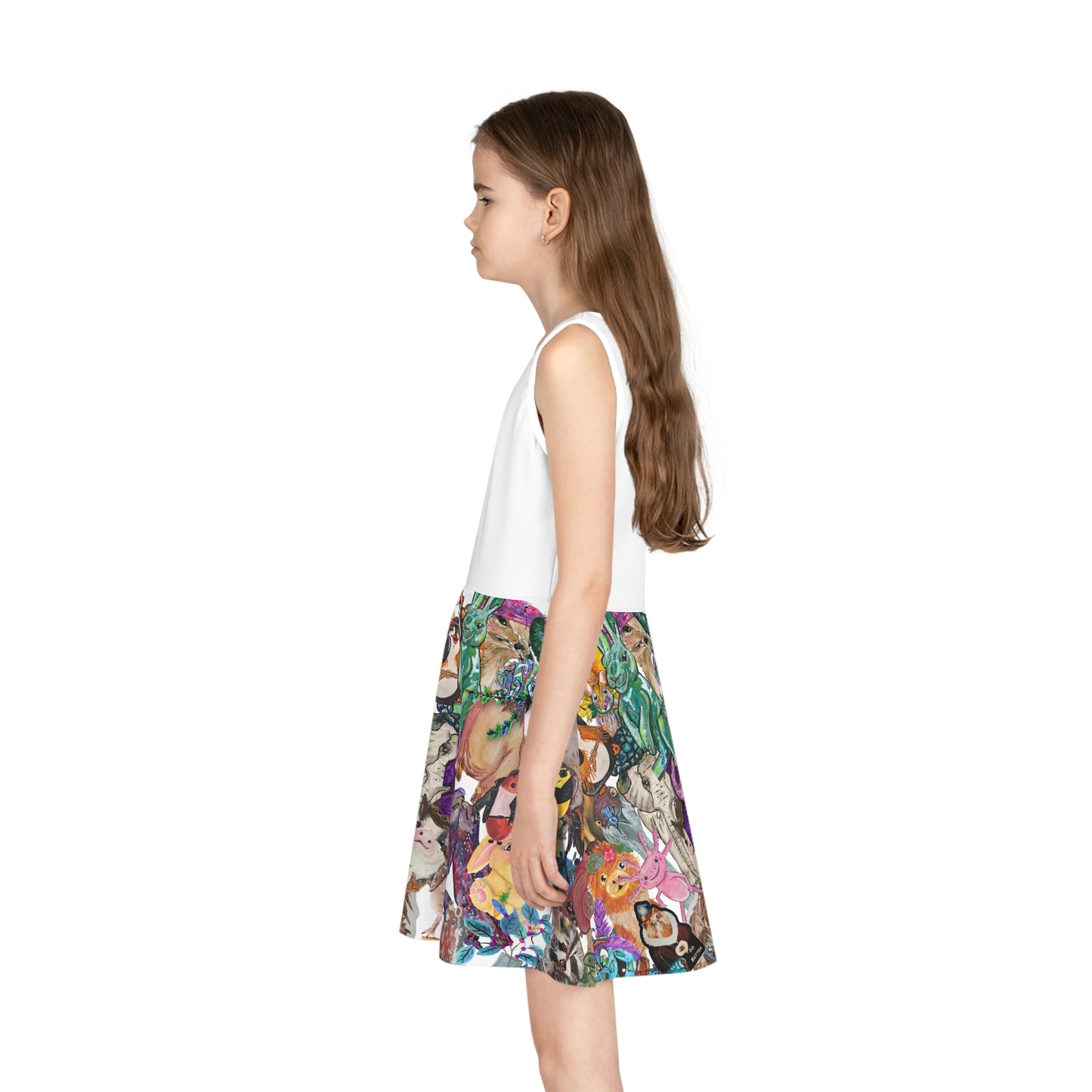 Animal Mashup Kid's Skater Dress (AOP)