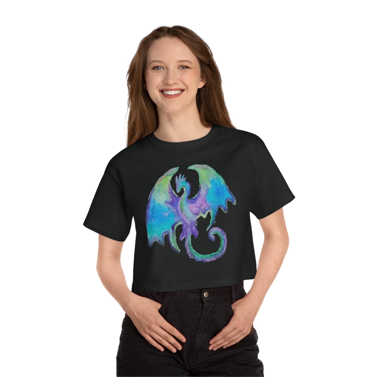 Blue Dragon Champion Women's Heritage Cropped T-Shirt