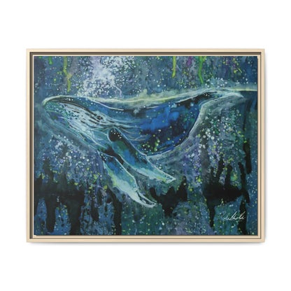 Watercolor Whale Framed Wall Art