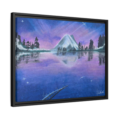 Purple Sky Over Lone Mountain Framed Wall Art
