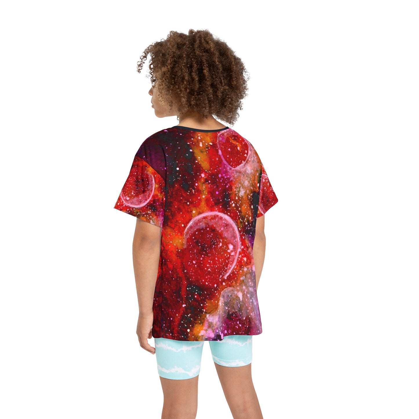 Orange Moons Galaxy Kids Sports Jersey (AOP)