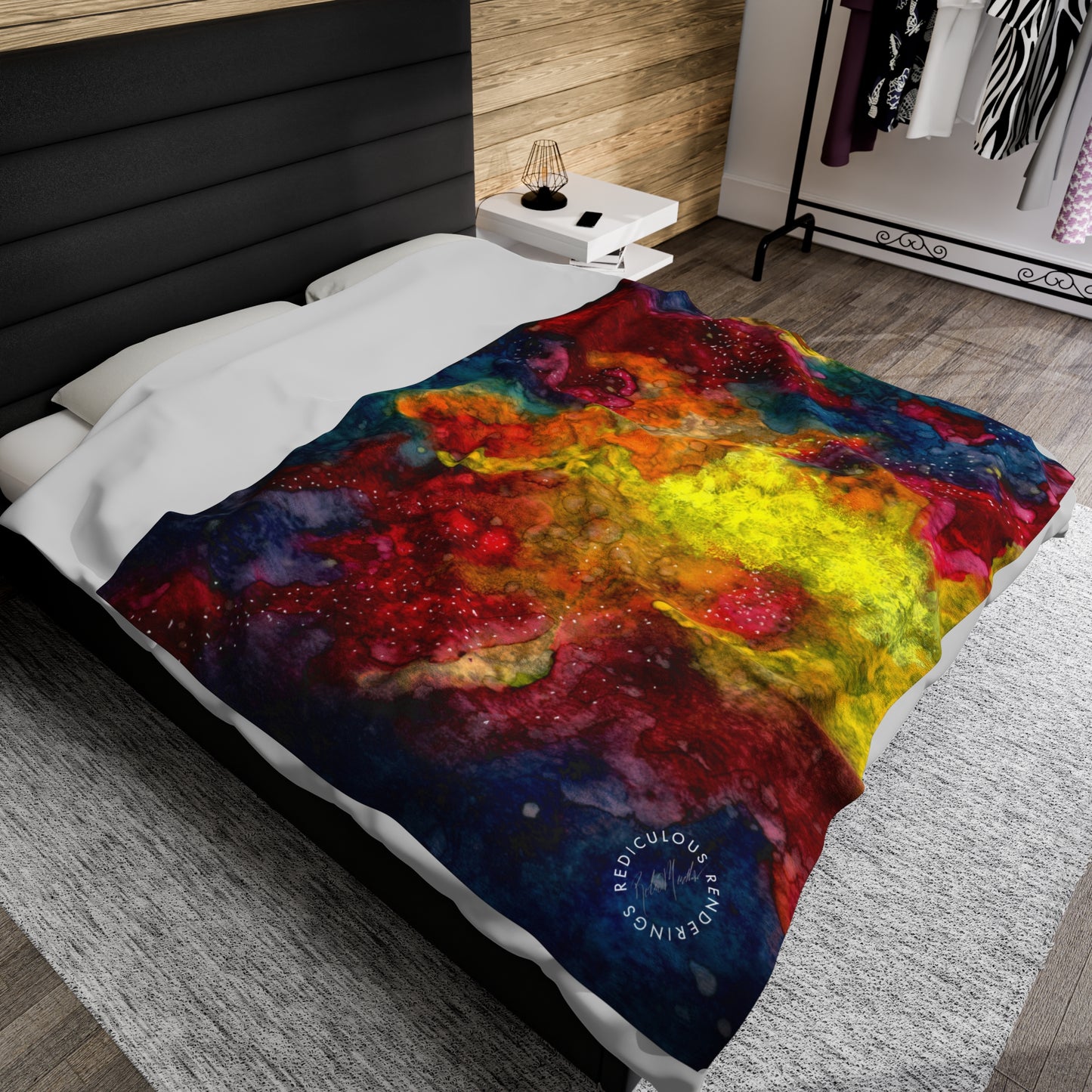 Sunset Clouds Galaxy Velveteen Plush Blanket