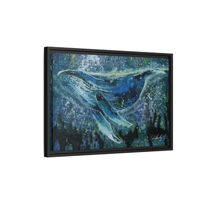 Watercolor Whale Framed Wall Art