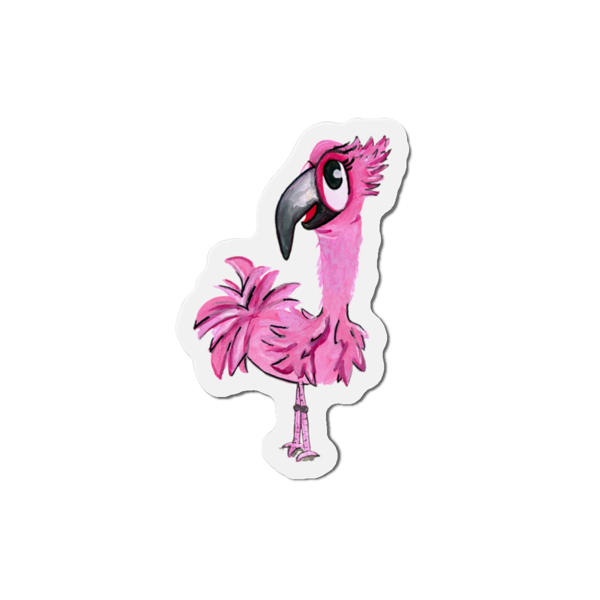 Big Eye Flamingo Die-Cut Magnets