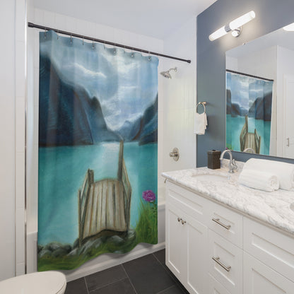 Misty Lake Mornings Shower Curtain