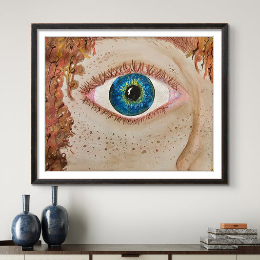 Blue Eyes of a Redhead 8x10 Museum Grade Fine Art Print