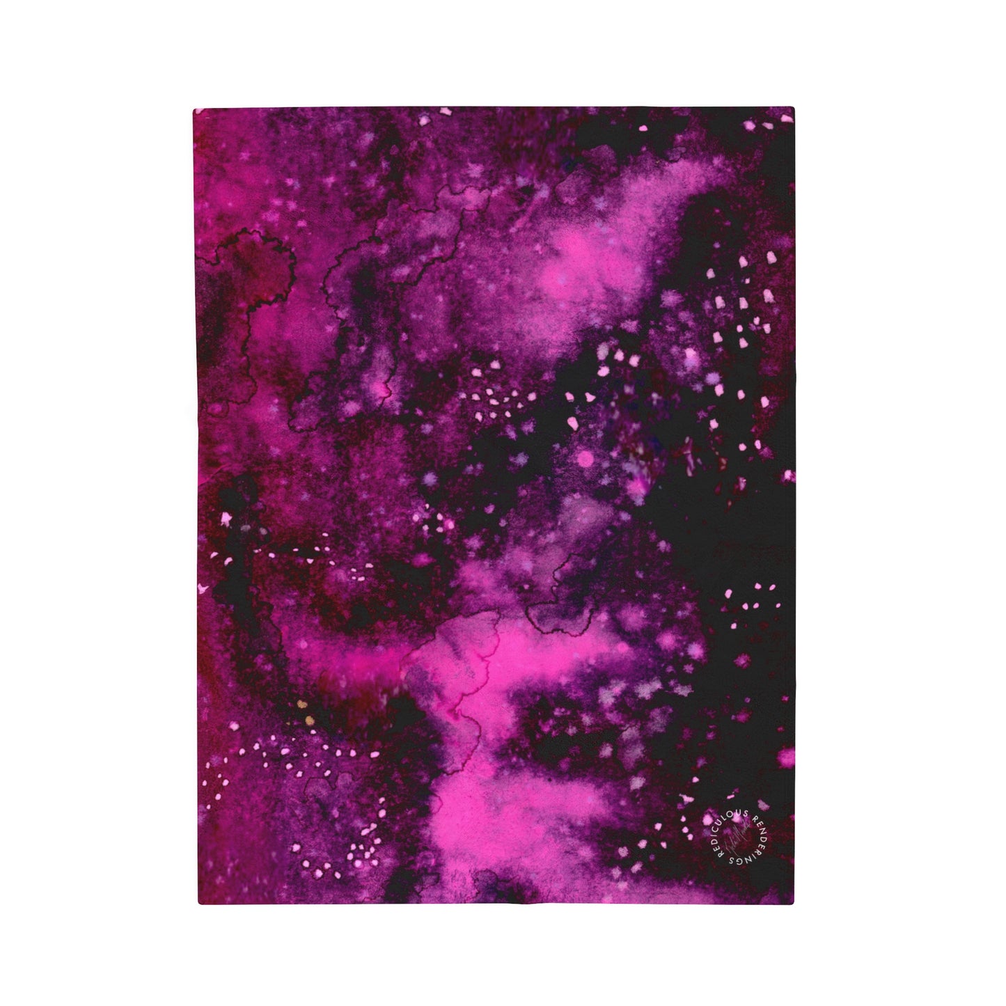 Rose Colored Galaxy Velveteen Plush Blanket