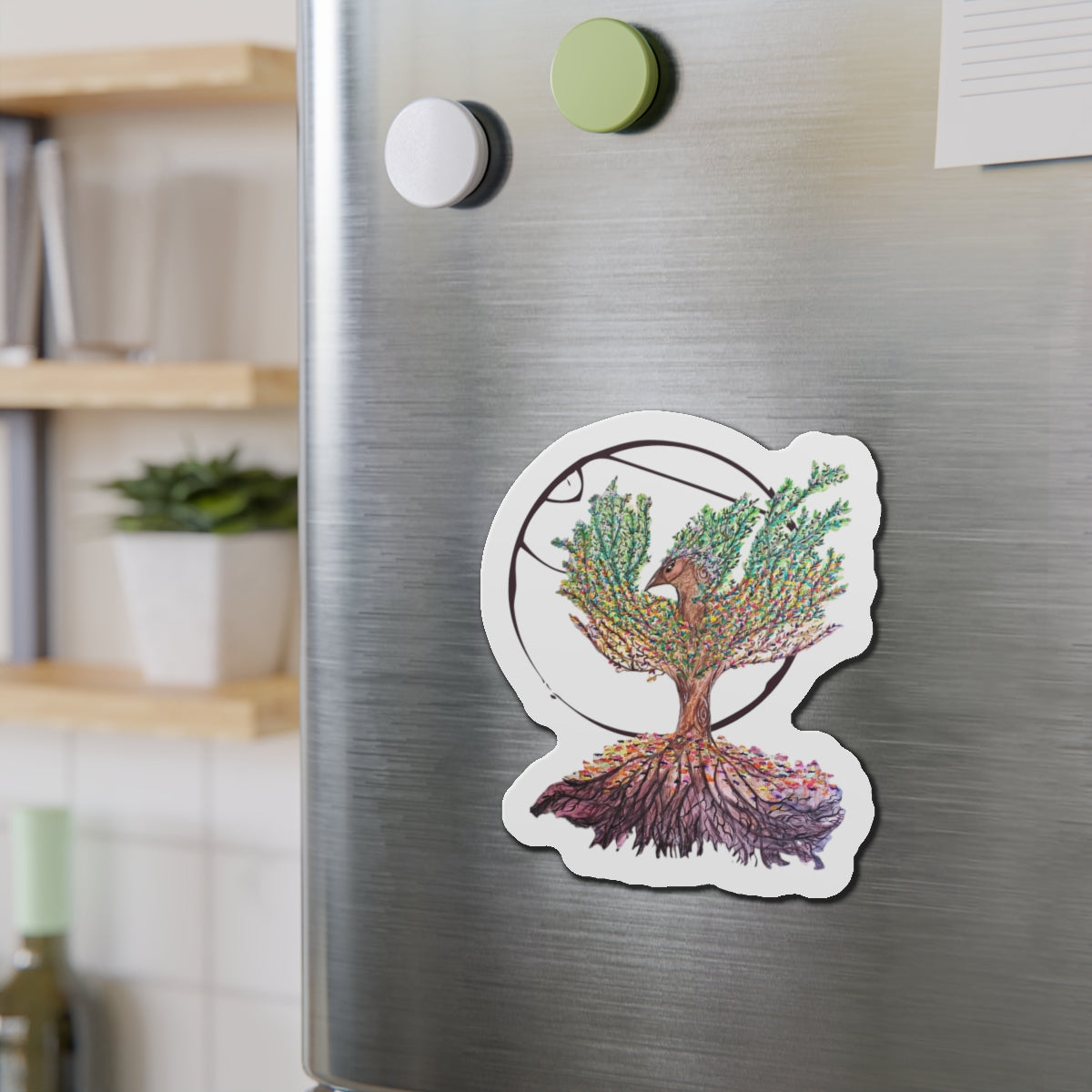 Phoenix Tree Die-Cut Magnets