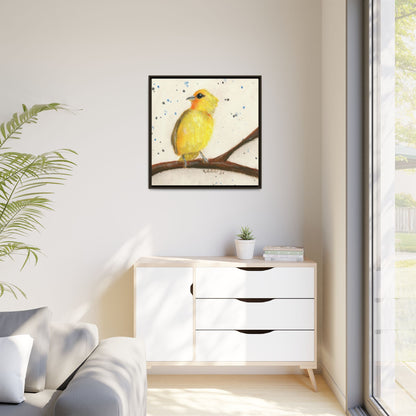 Yellow Canary Bird Framed Wall Art