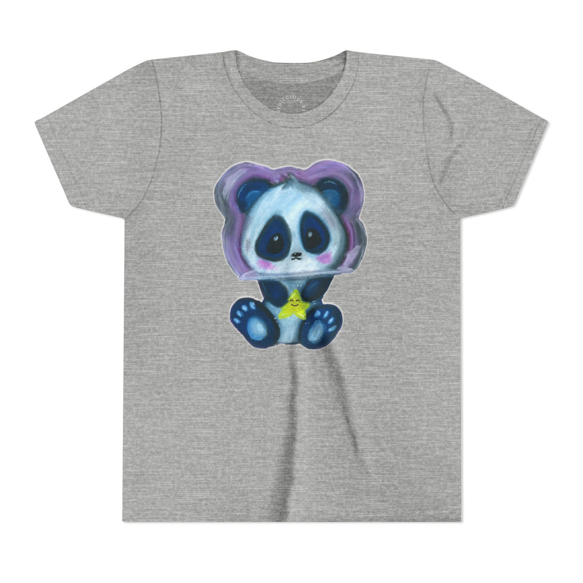 Cute Star Panda Youth Tee — Adorable Cartoon Panda Kids T-Shirt