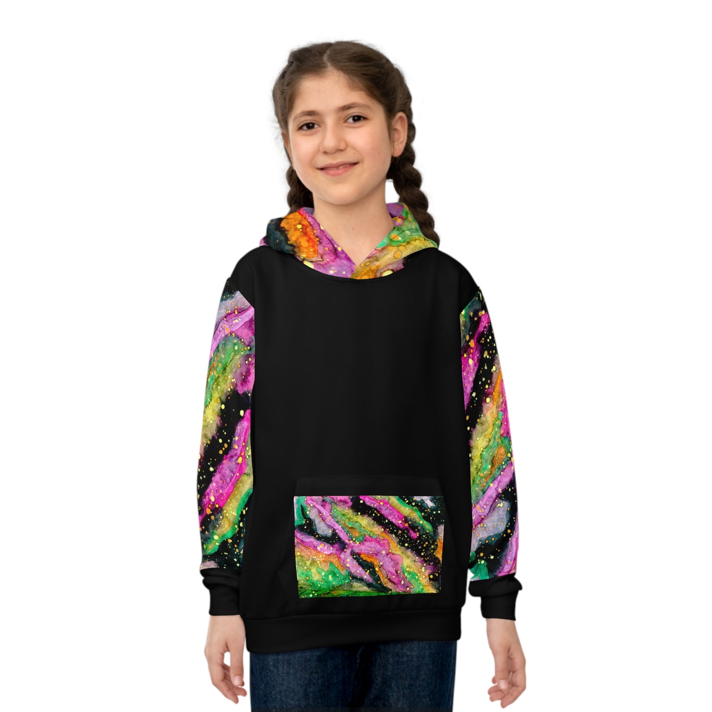 Neon Galaxy Children's Hoodie (AOP)