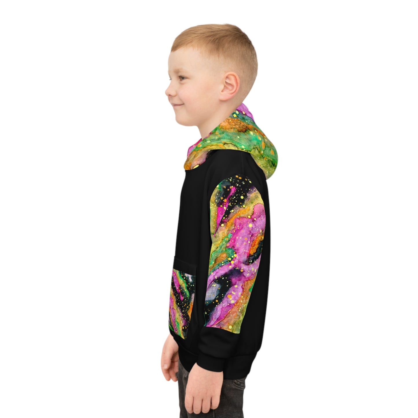 Neon Galaxy Children's Hoodie (AOP)