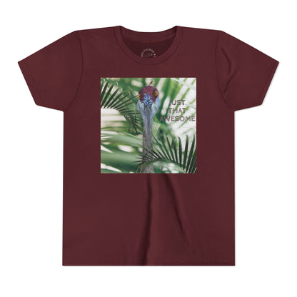 Youth Tee — 'Just That Person' Tropical Bird Graphic