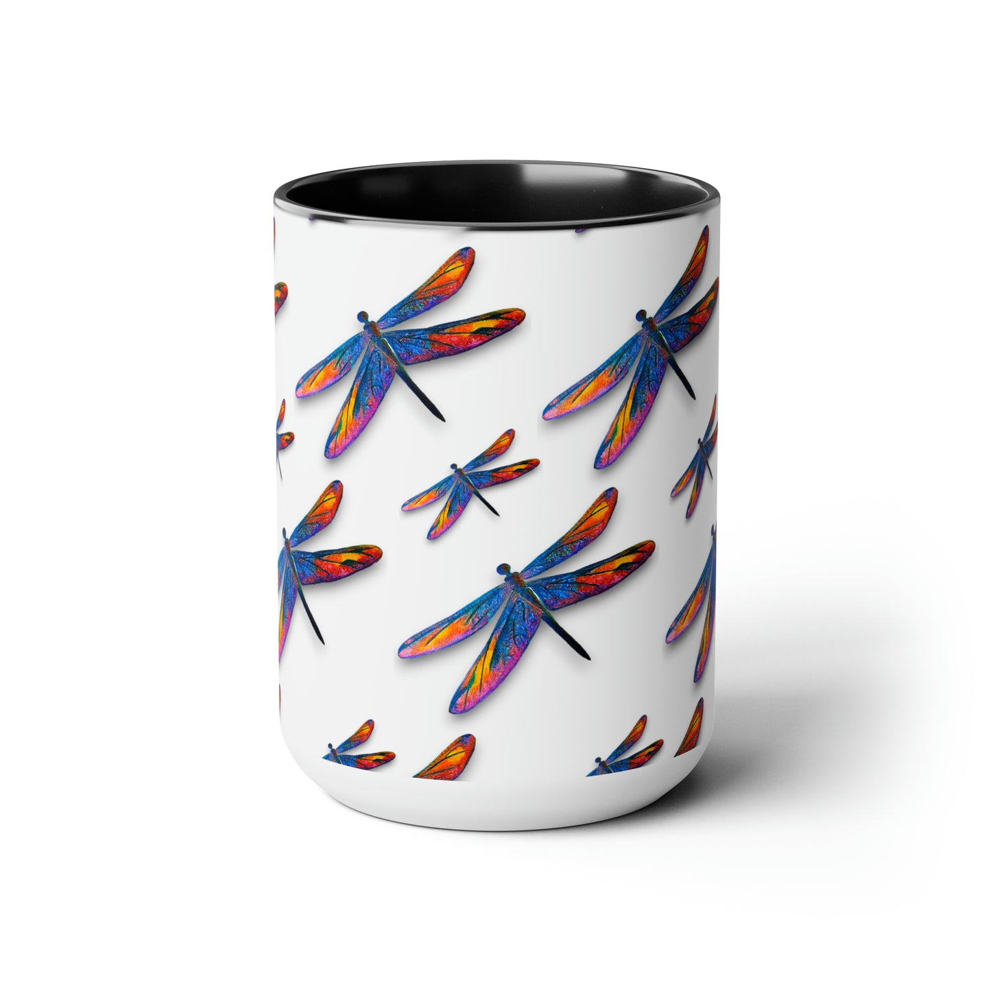 Dragonfly Two-Tone Coffee Mugs, 15oz