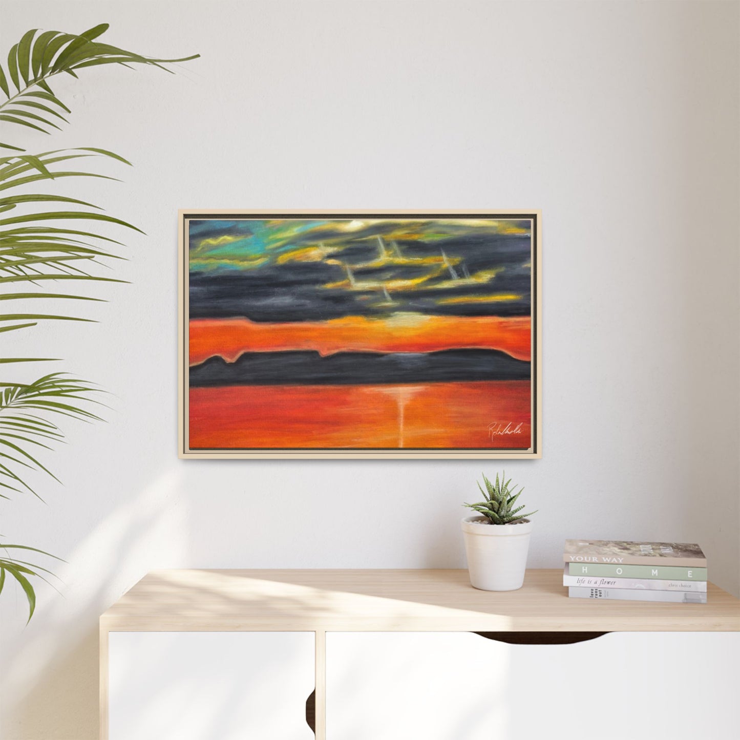 Sleeping Giant at Sunset Framed Wall Art