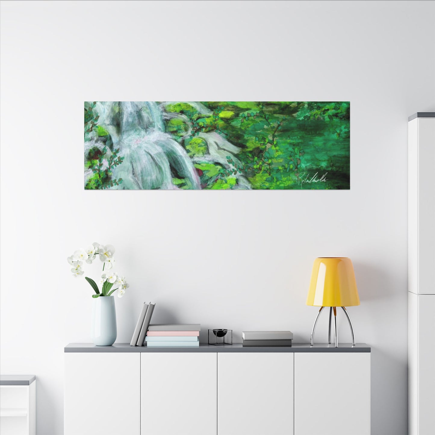 Mossy Waterfall Canvas Gallery Wrap