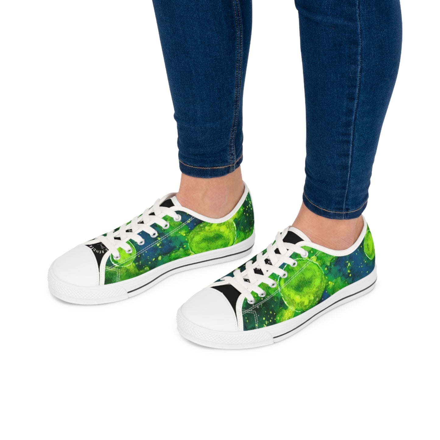 Green Galaxy Unisex Classic Low Top Sneakers Closed Toe Casual Walking Fashion Shoes