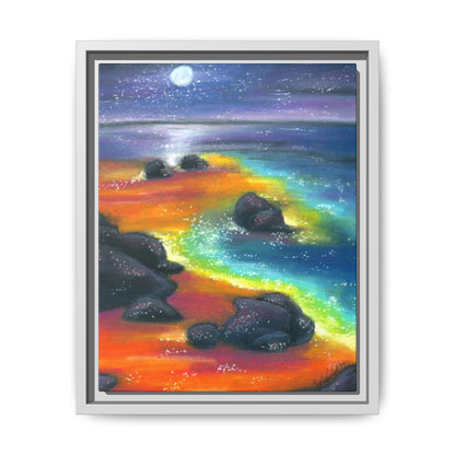 Beach at Night Frame Wall Art