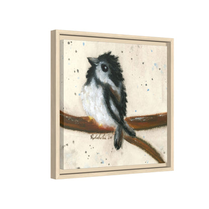 Black Finch Bird Framed Wall Art