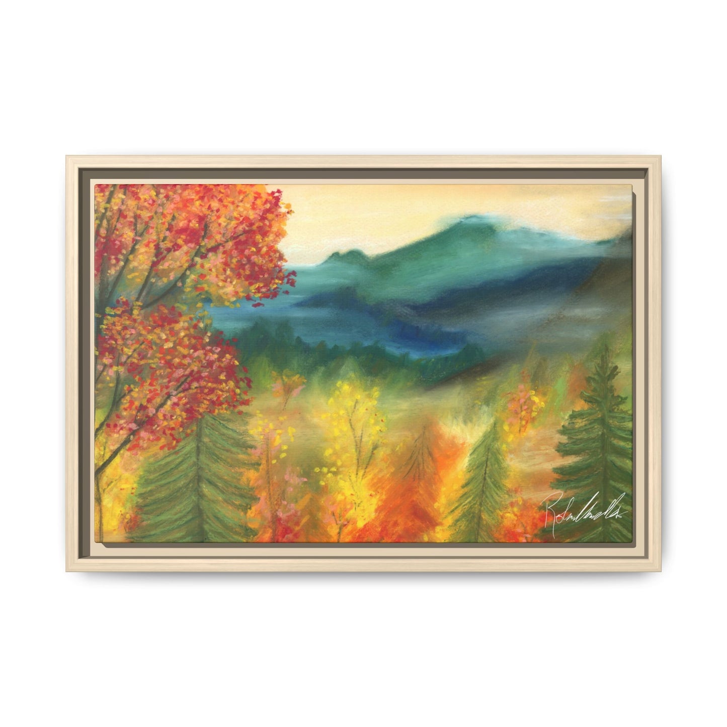 Fall Mountains Framed Wall Art