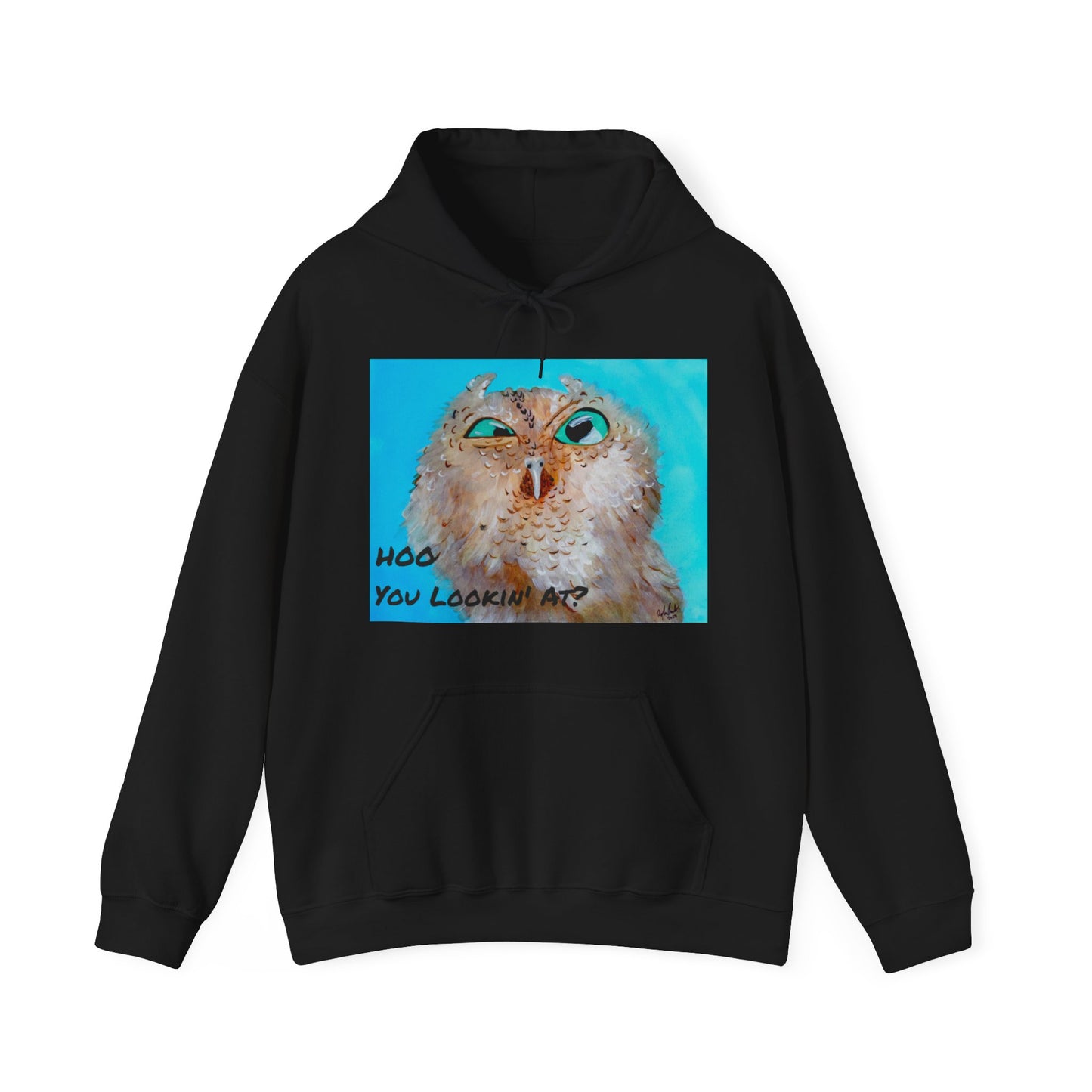 Grumpy Owl- Hoo You Lookin At? Hooded Sweatshirt