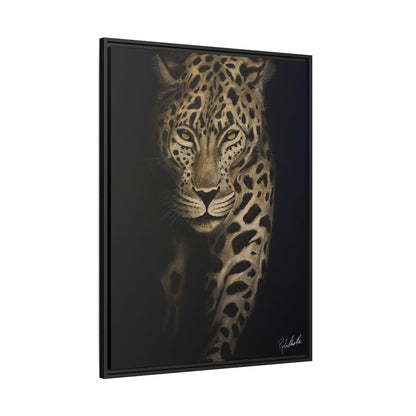 Leopard at Night Framed Wall Art