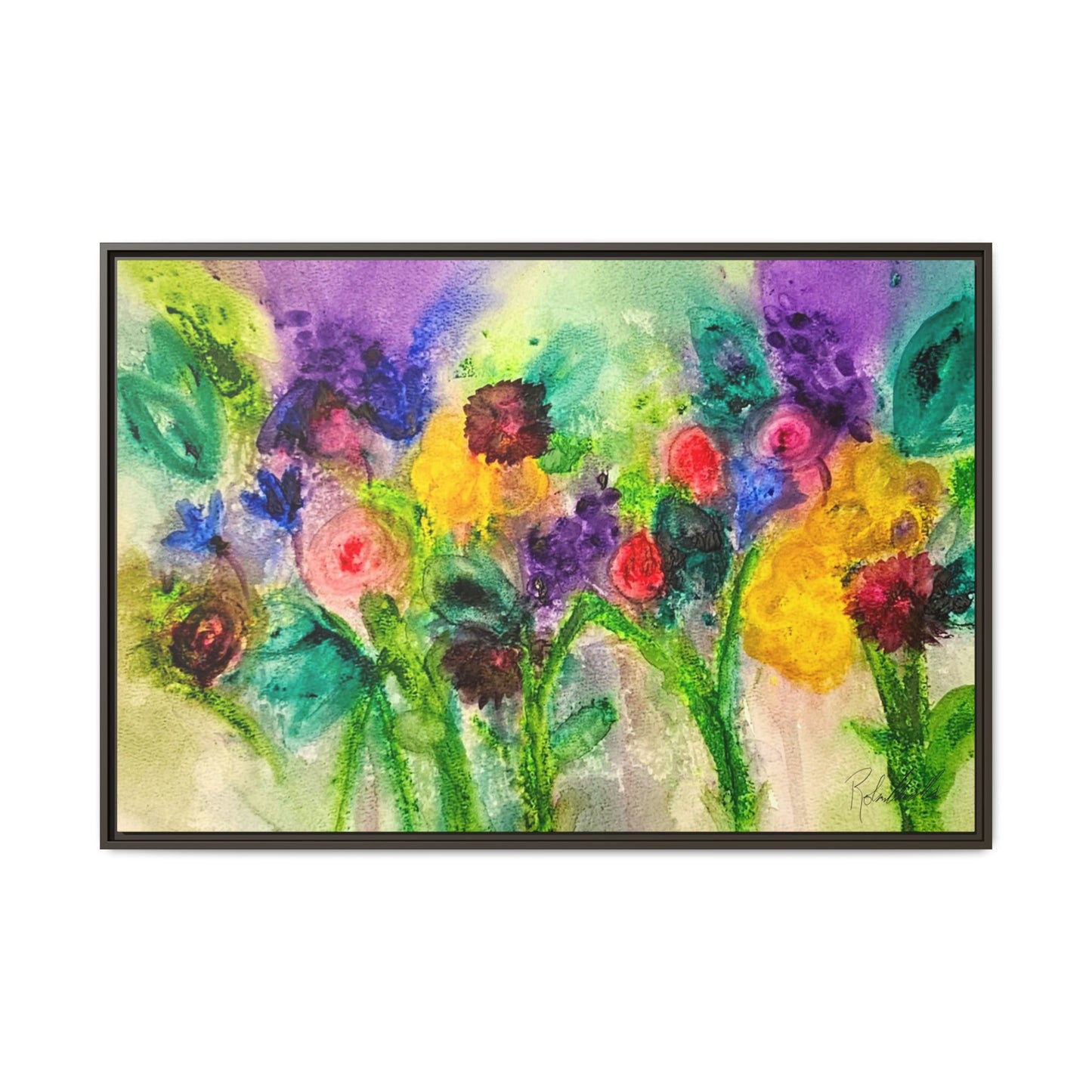 Abstract Flowers Framed Wall Art