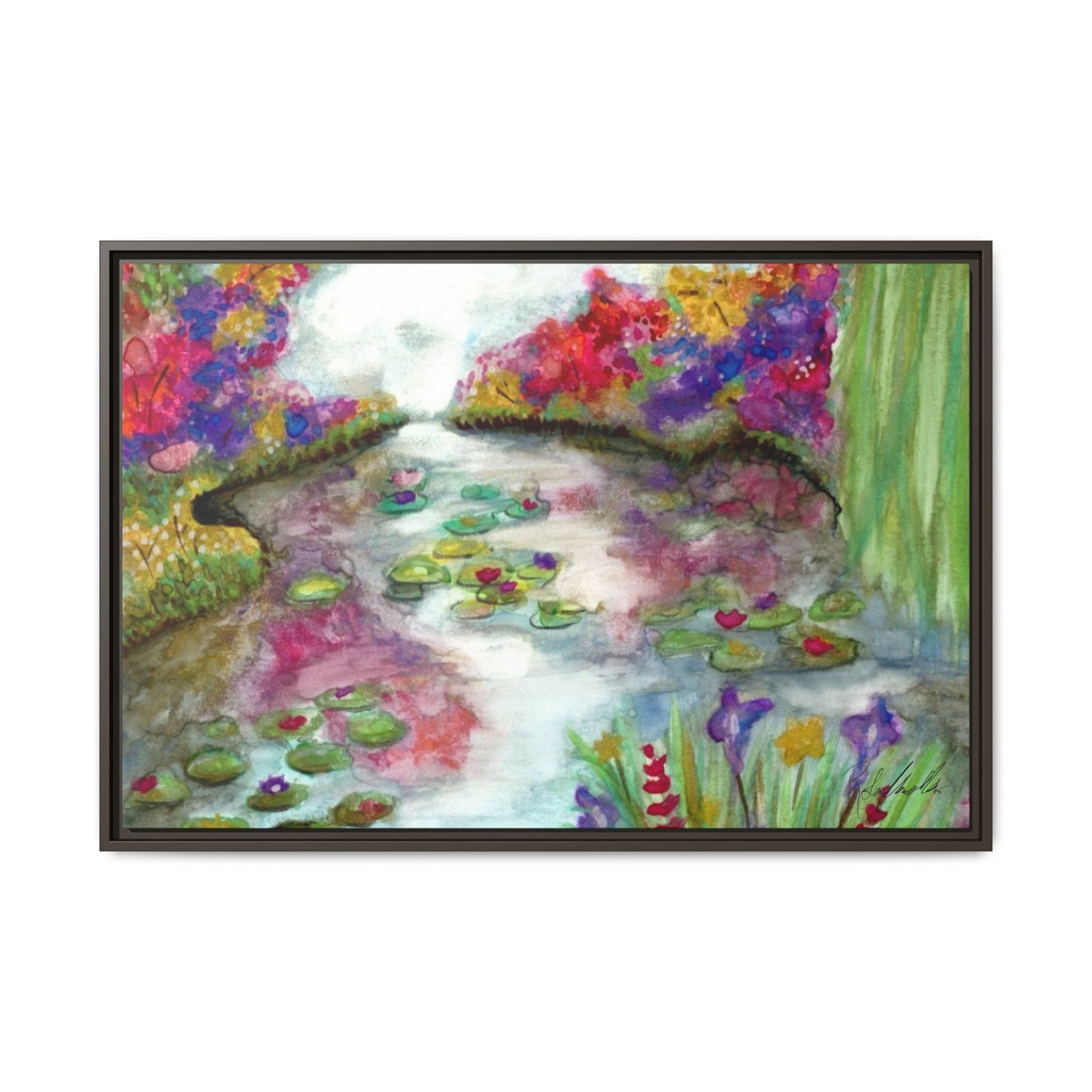 Floral Summer Pond Framed Wall Art