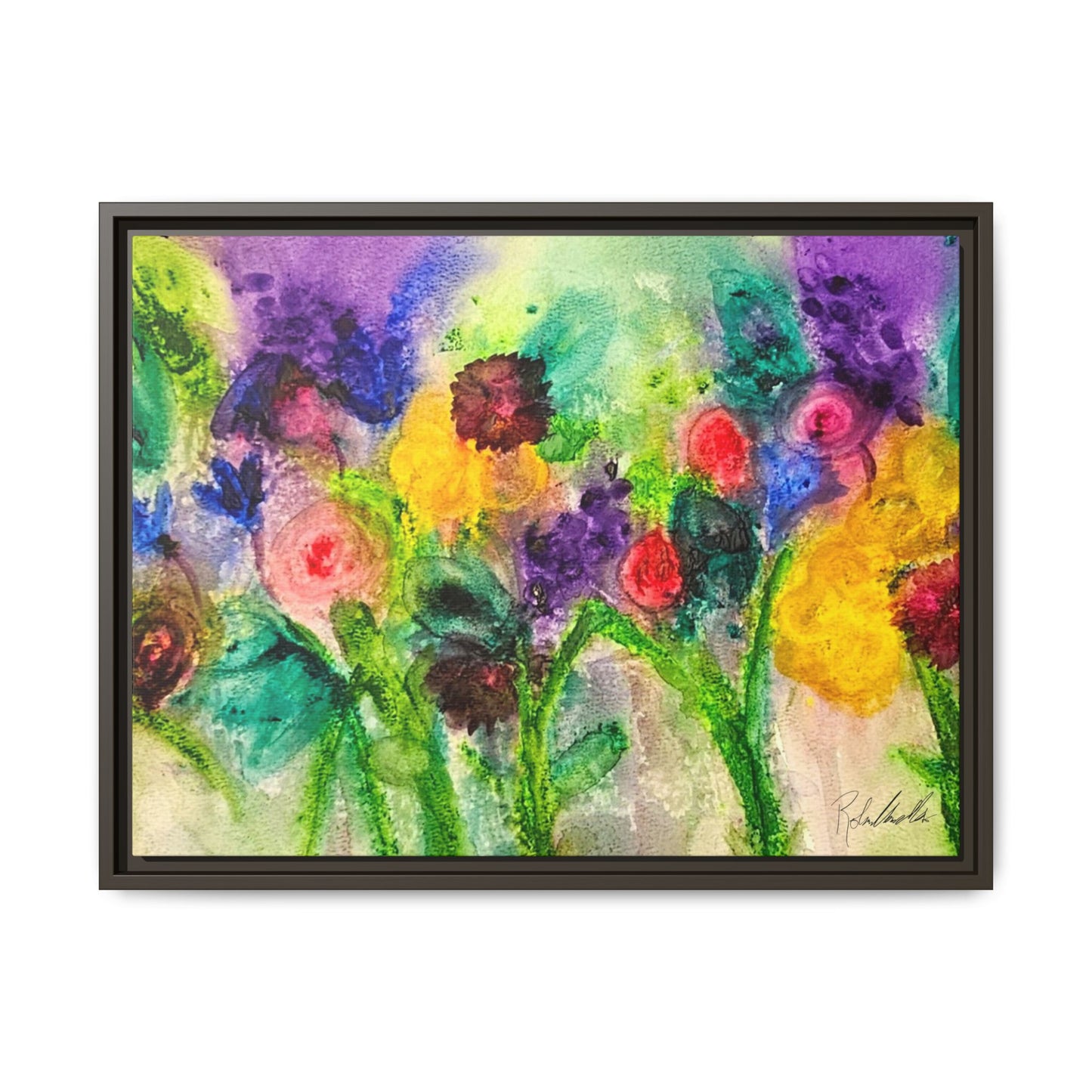 Abstract Flowers Framed Wall Art