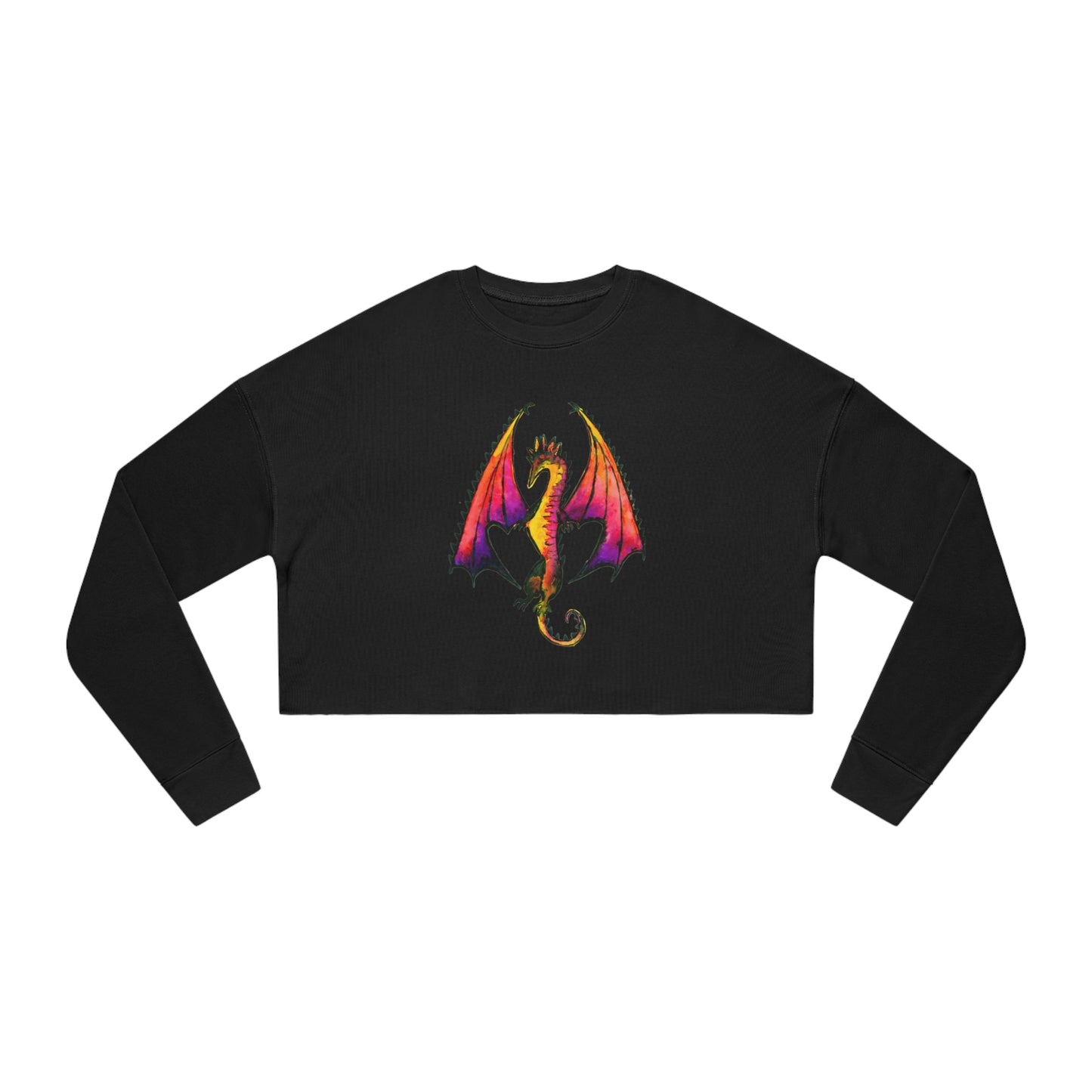 Red Dragon Women's Cropped Sweatshirt