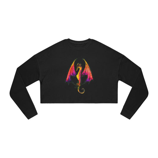 Red Dragon Women's Cropped Sweatshirt