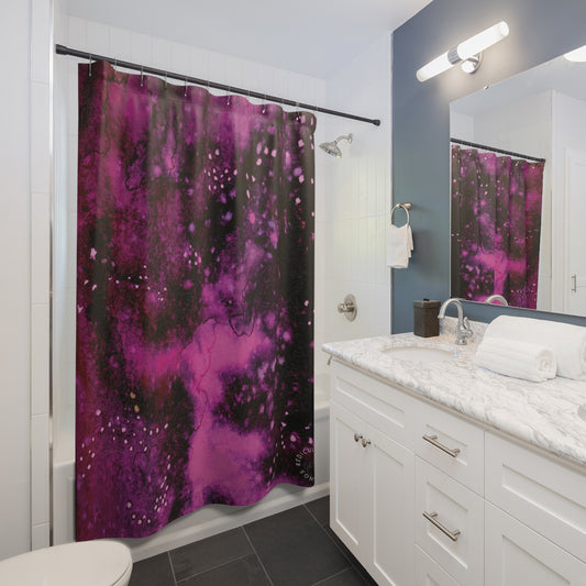 Rose Colored Galaxy Shower Curtain