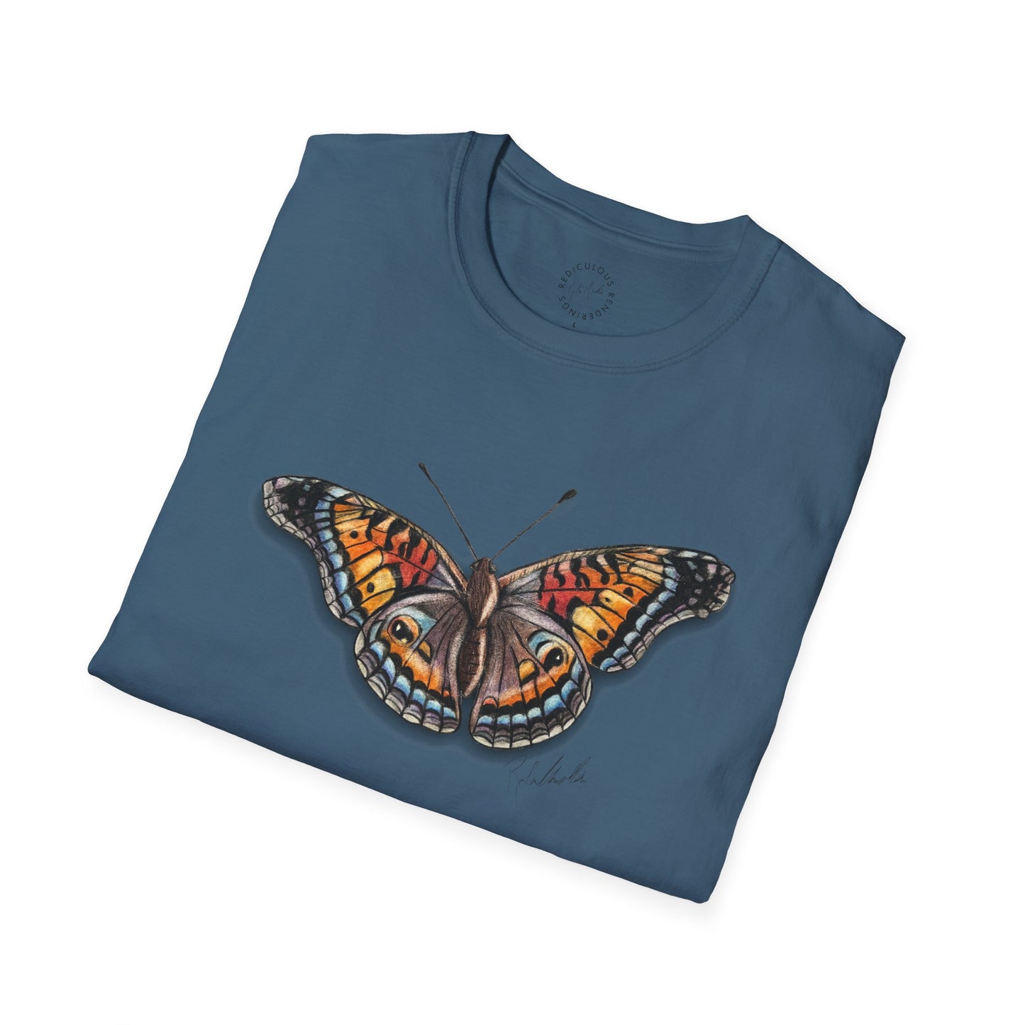 Butterfly Unisex Softstyle Print T-Shirt