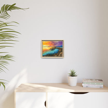 Sunset Ocean Beach Framed Wall Art
