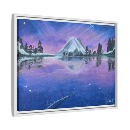 Purple Sky Over Lone Mountain Framed Wall Art