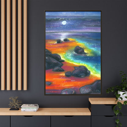 Beach at Night Frame Wall Art