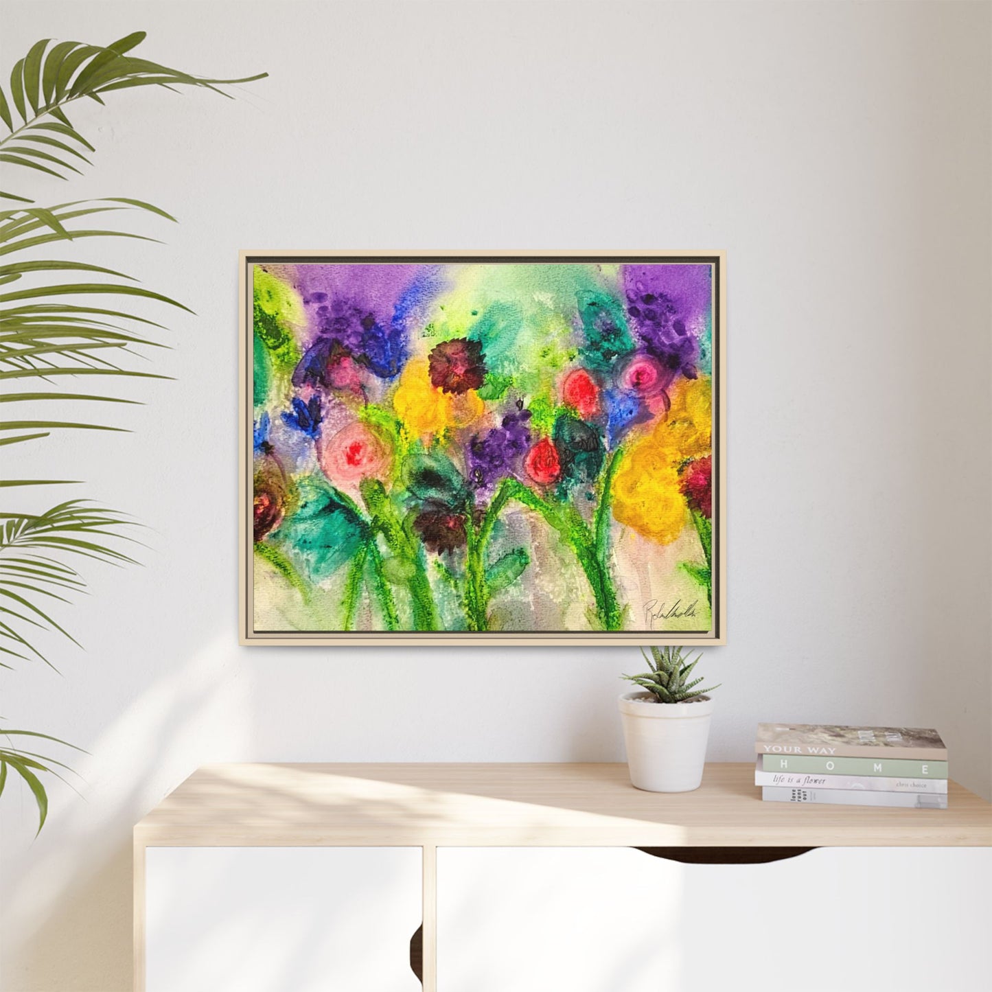 Abstract Flowers Framed Wall Art