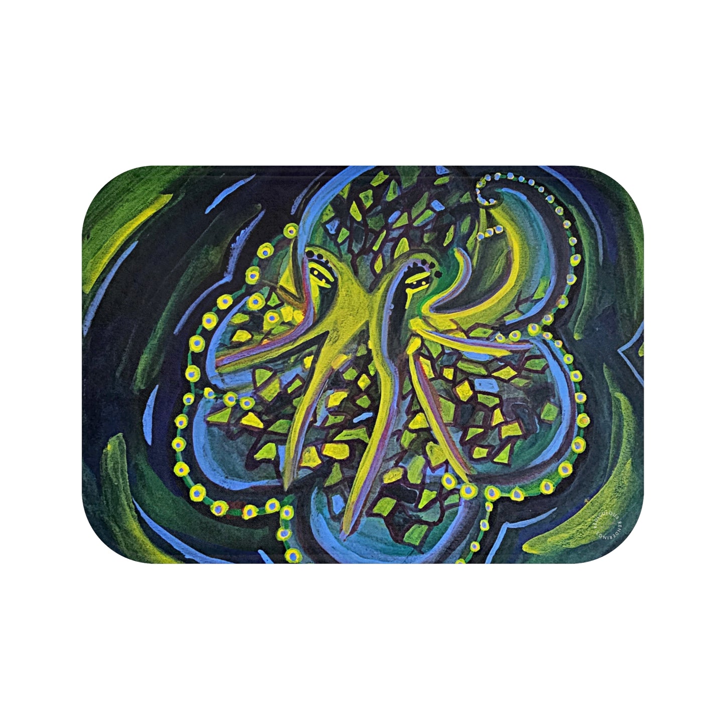 Octopus Bath Mat  Anti-Slip, 100% Microfiber Rug- Home & Bathroom Supplies