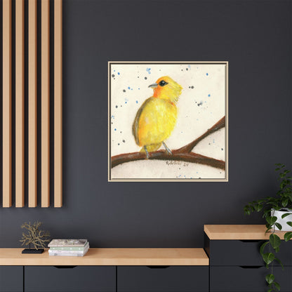 Yellow Canary Bird Framed Wall Art