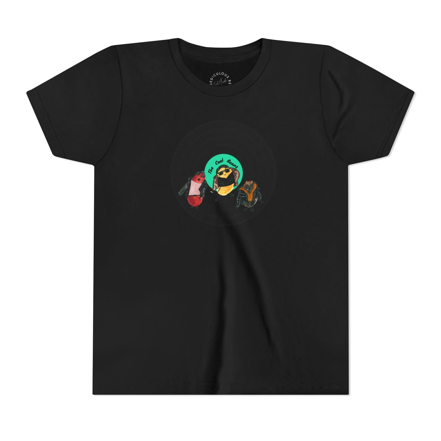 Youth Tee — Cute Cool Beans Retro Vinyl Graphic